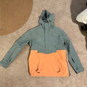 Two-Tone Hooded Jacket